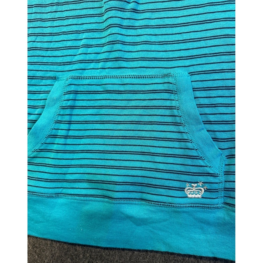 NWT Y2K Energie Striped Henley Top SS Kangaroo Pocket Junior Large Bella Swan - Picture 15 of 16